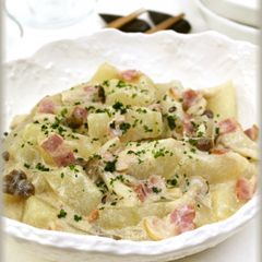 A picture of Bacon and Winter Melon in Cream Sauce.