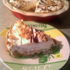 A picture of cordial cherries cream cheese pie.