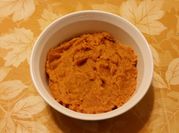 A picture of mashed sweet potato