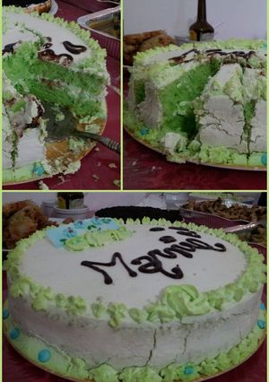 A picture of AMIEs Buko Pandan Chiffon Cake.