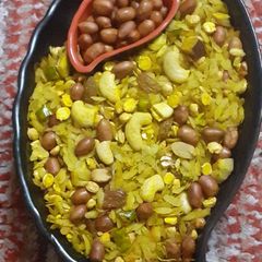 Roasted poha chivda A picture of Roasted poha chivda.