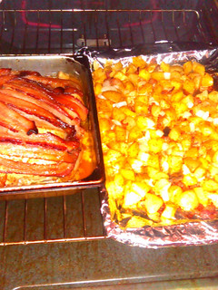 A picture of Applewood bacon wrapped chicken with brown sugar.