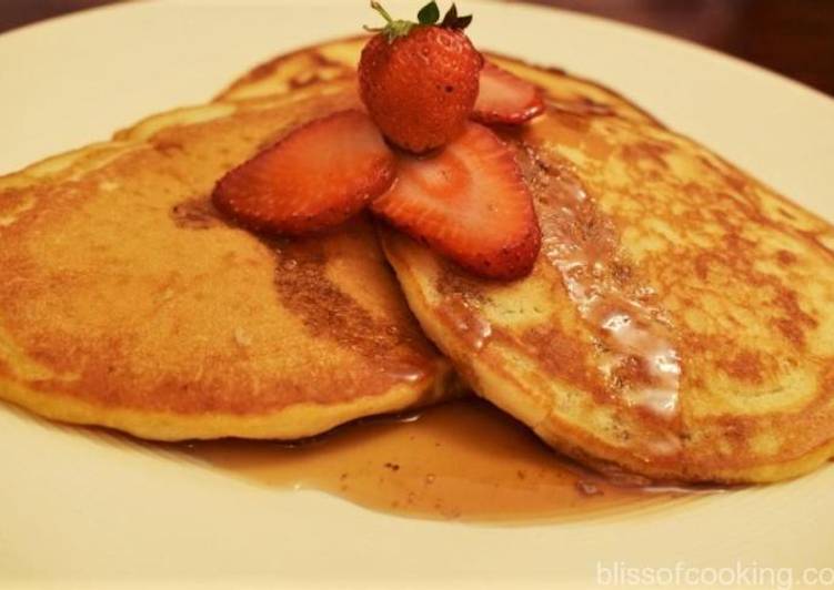 Recipe of Perfect Fluffy Eggless Pancakes