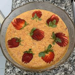 A picture of Carrot 🥕 & strawberry 🍓 Rabdi Pudding { Valentine Dessert }.