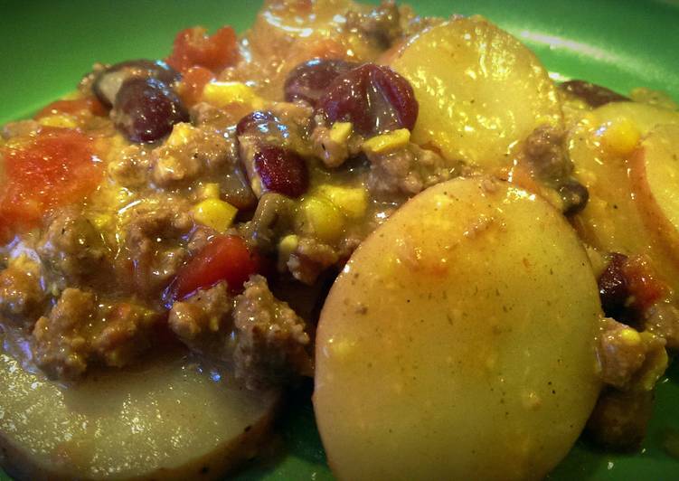 Recipe of Super Quick Homemade Cheesy Crockpot Cowboy Casserole