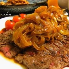 Bistro Beef Steak with Onion Sauce A picture of Bistro Beef Steak with Onion Sauce.
