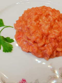 Una foto de Risotto de remolacha en robot mambo