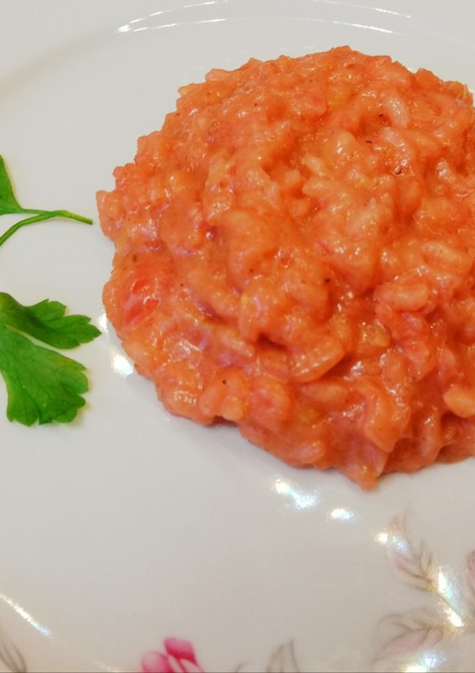 Una foto de Risotto de remolacha en robot mambo