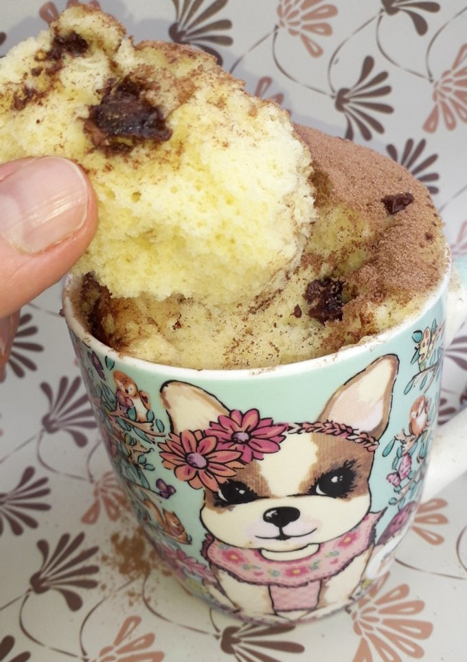 Una foto de Mug Cake esponjoso