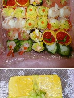 A picture of Temari Sushi (Bite-sized Sushi Balls).