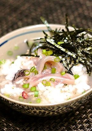 A picture of Shiokara Fermented Squid Ochazuke.