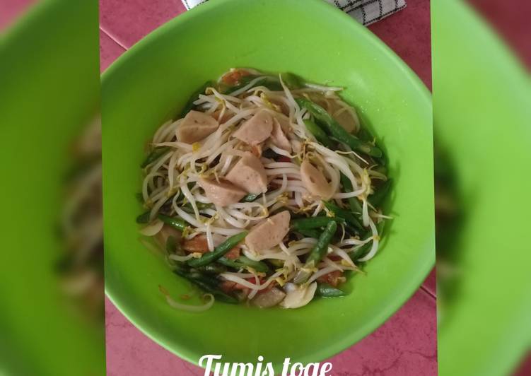 Tumis toge n bakso