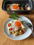 Macaroni schotel Sunny side up