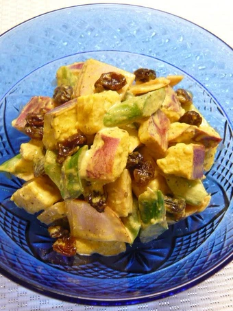 Recipe Curry Mayonnaise Salad with Raisins and Asian Sweet Potatoes the Can Spoil the Tongue Tasty