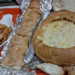A picture of Ladybirds Cheese and Bacon Damper Bake ..