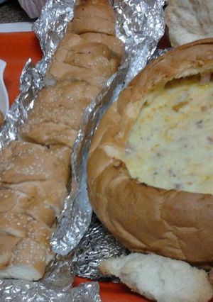 A picture of Ladybirds Cheese and Bacon Damper Bake ..
