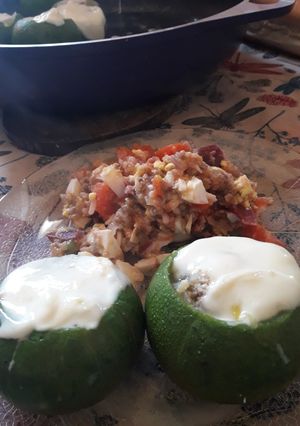 Una foto de Zapallitos rellenos