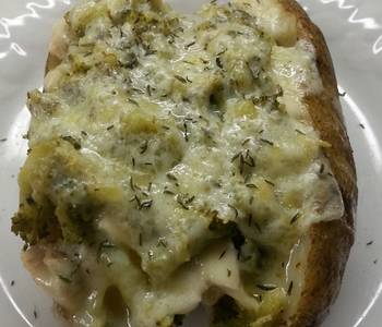 Without Fail Making Recipe Turkey Broccoli and Havarti Cheese Topped Baked Potato Most Delicious