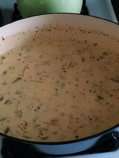 A picture of Bacon Cheeseburger Soup.