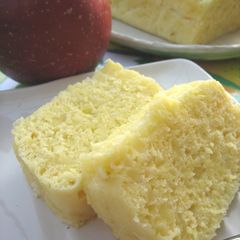 A picture of 15-Minute Apple Cake In a Microwaveable Pasta Dish.