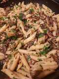 Penne with mushrooms