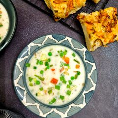 A picture of Cream of Vegetable Soup.