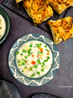 A picture of Cream of Vegetable Soup.