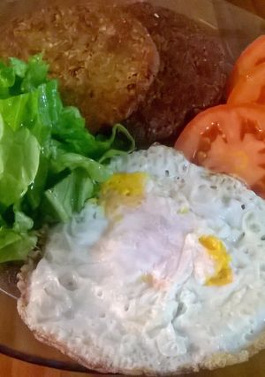 Una foto de Hamburguesas de lentejas y trigo burgol