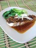 Hong Kong Style Steamed White Fish with Douchijiang, Spicy Black Bean Sauce