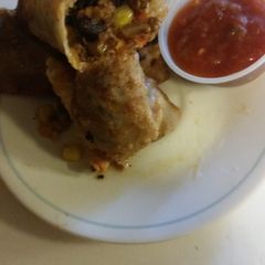 A picture of Southwestern style eggrolls.