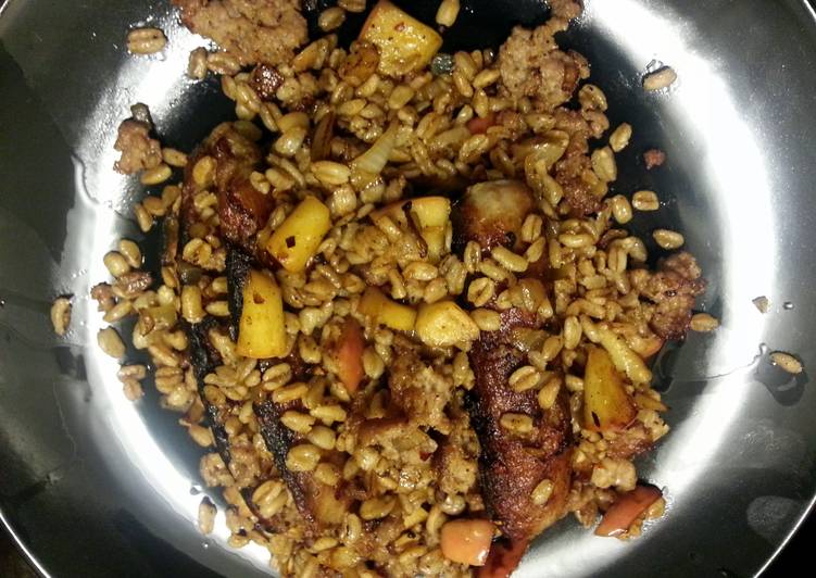 Farro with Sausage & Apples