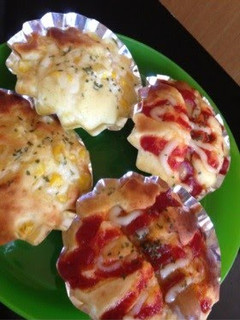 A picture of 5 Minutes in the Toaster Oven! Mini Savory Breads with Pancake Mix.