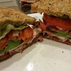 A picture of Leftover Turkey Avo Sandwich.