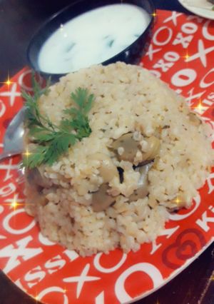 صورة لوصفة برغل بالفول الاخضر 😋😋😋