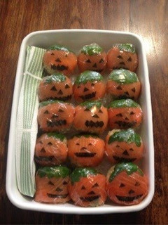 A picture of Sushi Balls Halloween For a Potluck.