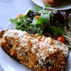 A picture of Couscous Stuffed Butternut Squash.