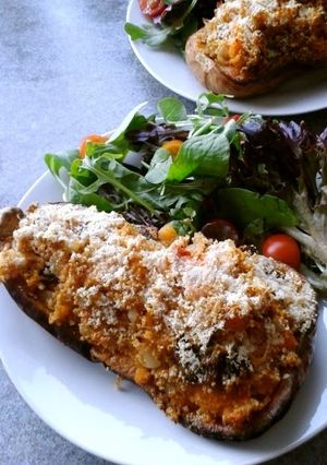 A picture of Couscous Stuffed Butternut Squash.
