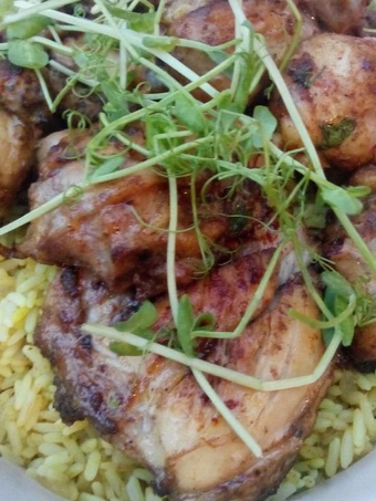 Easy Way Make Recipe Lemon and herb chicken on a bed of rice that is Delicious, Tasty}
