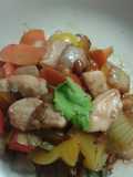 Chicken with peanuts stir fry