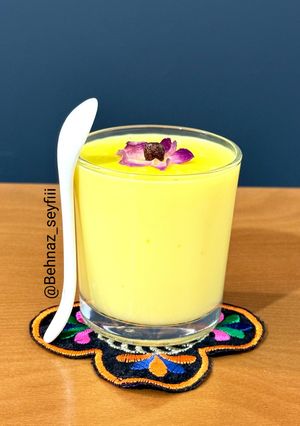 عکسی از دستور پودینگ زعفرانی