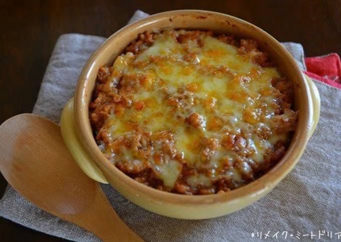Meat Sauce Doria (Rice Gratin) with Leftovers Recipe