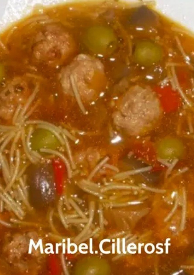 Una foto de Sopa de albondiguillas