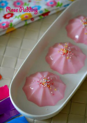 A picture of Ramadan recipes Rose pudding.