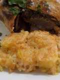 Lomo a la wellington. Con papas a la crema
