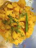 Sorse Kaccha Pepper Tarkari / Raw papaya with Mustard Seed Paste