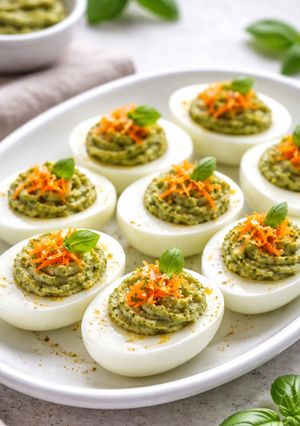 Foto di Uova sode ripiene al pesto