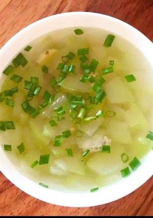 Hình của món Canh bí xanh tôm thịt.