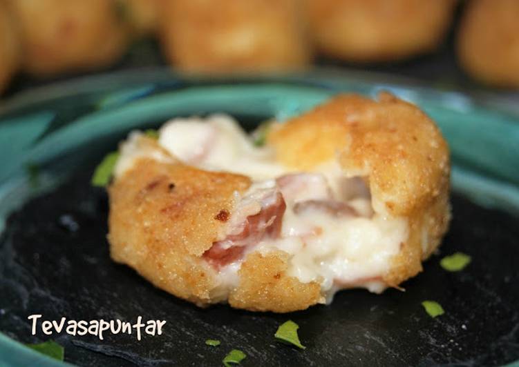 Croquetas de jamón"toque Torres"