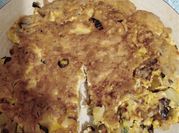 Una foto di frittata di porri