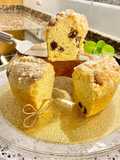 Pastel con glaseado “crema de almendras” (Cake with “almond cream” icing)